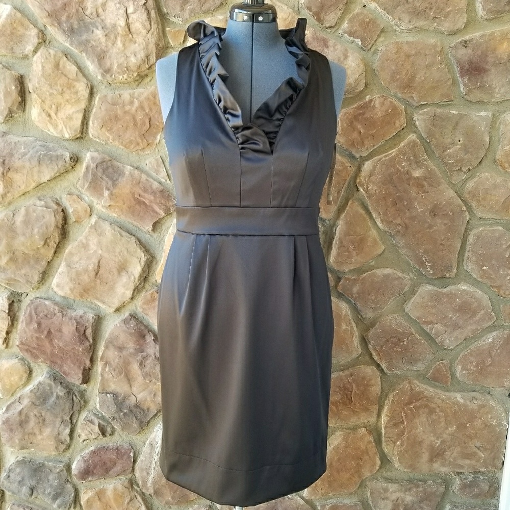 Black Satin Cocktail Dress